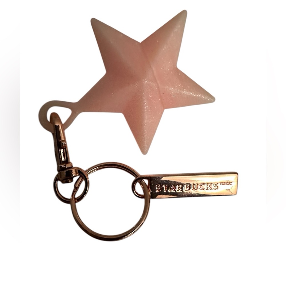 Starbucks Star Rose Gold lid stopper/key chain 2023